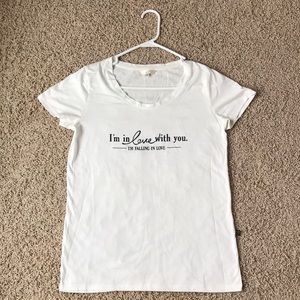 White V neck T-shirt
